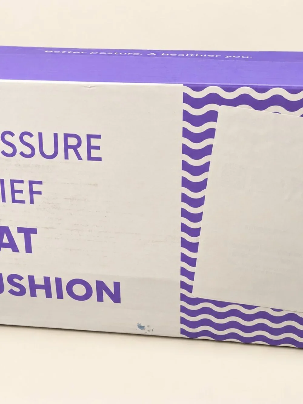 C CUSHION LAB Patented Pressure Relief Seat Cushion for Long Sitting, Gray, New